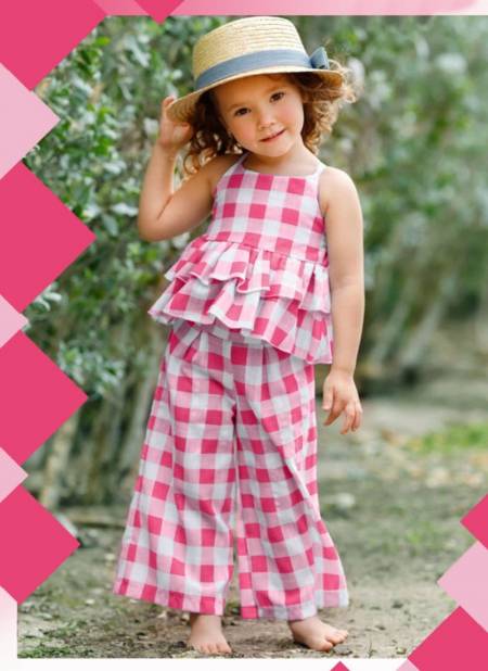 Pink Colour New Fancy Designer Party Wear Kids Western Collection SPARK 05